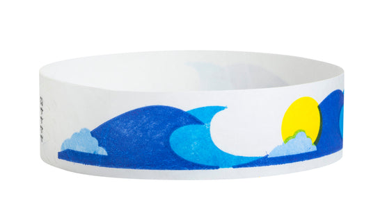 3/4" Tyvek Ocean Breeze Wristbands