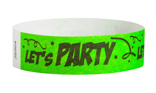 Clearance 3/4" Tyvek® Wristbands (Let's Party)