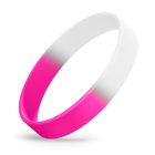 White / Hot Pink Segmented