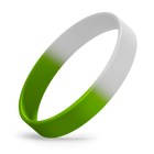 White / Lime Green Segmented