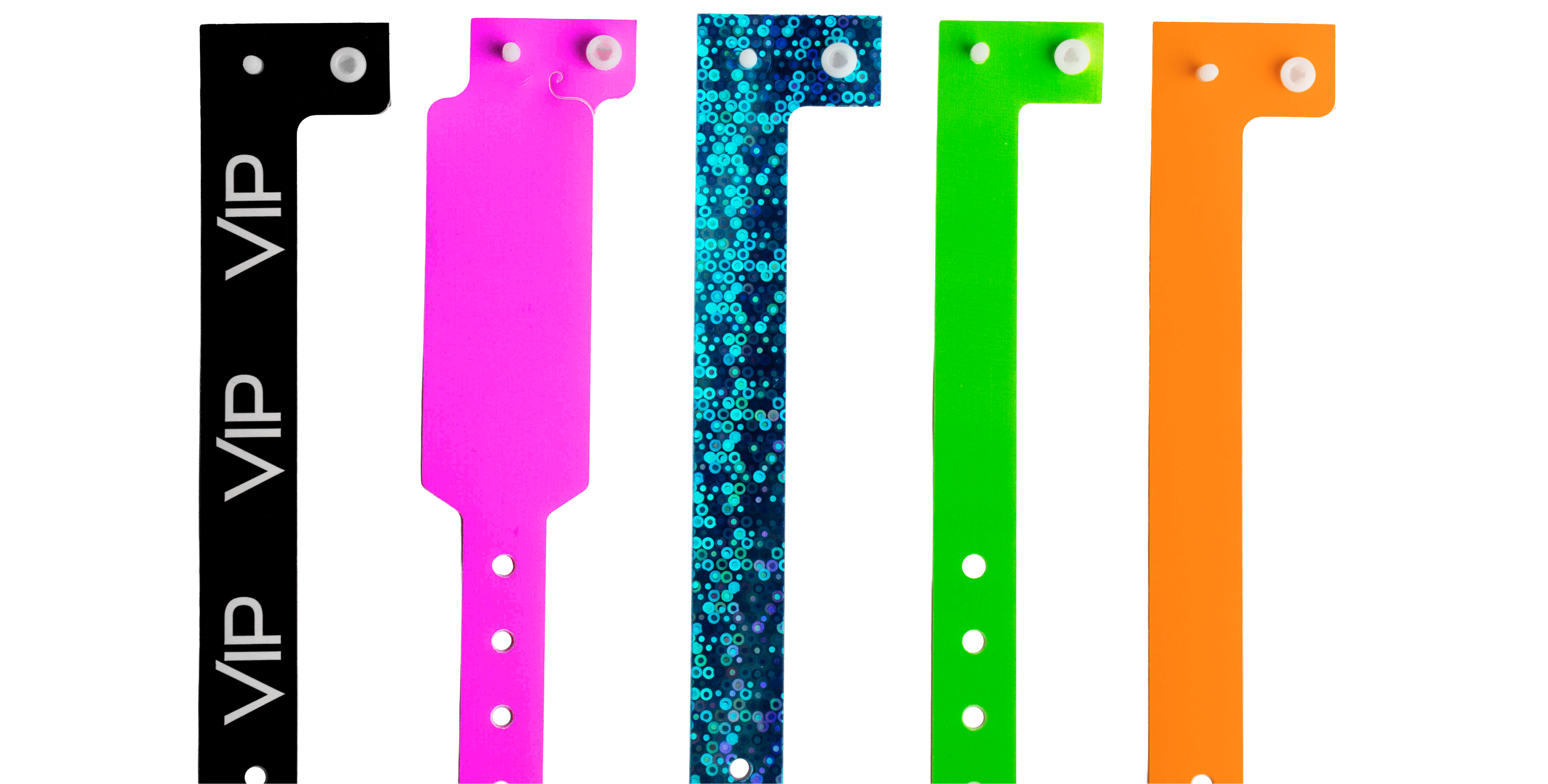 Don't want custom? See our stock plastic wristbands.