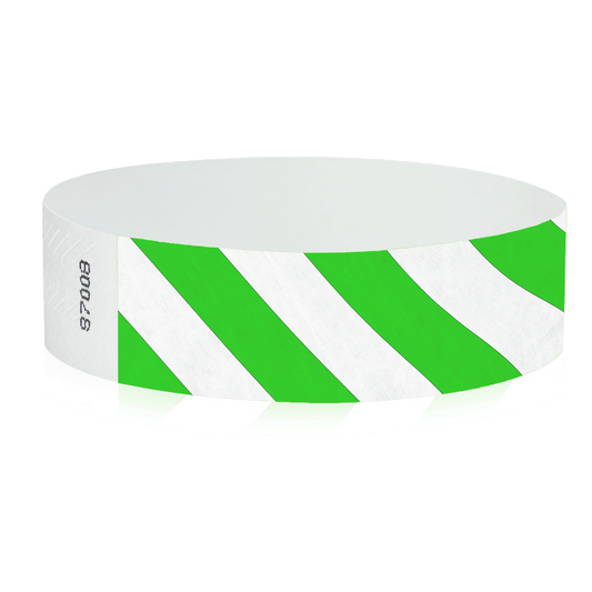 3/4" Design Stripes Wristband Tyvek