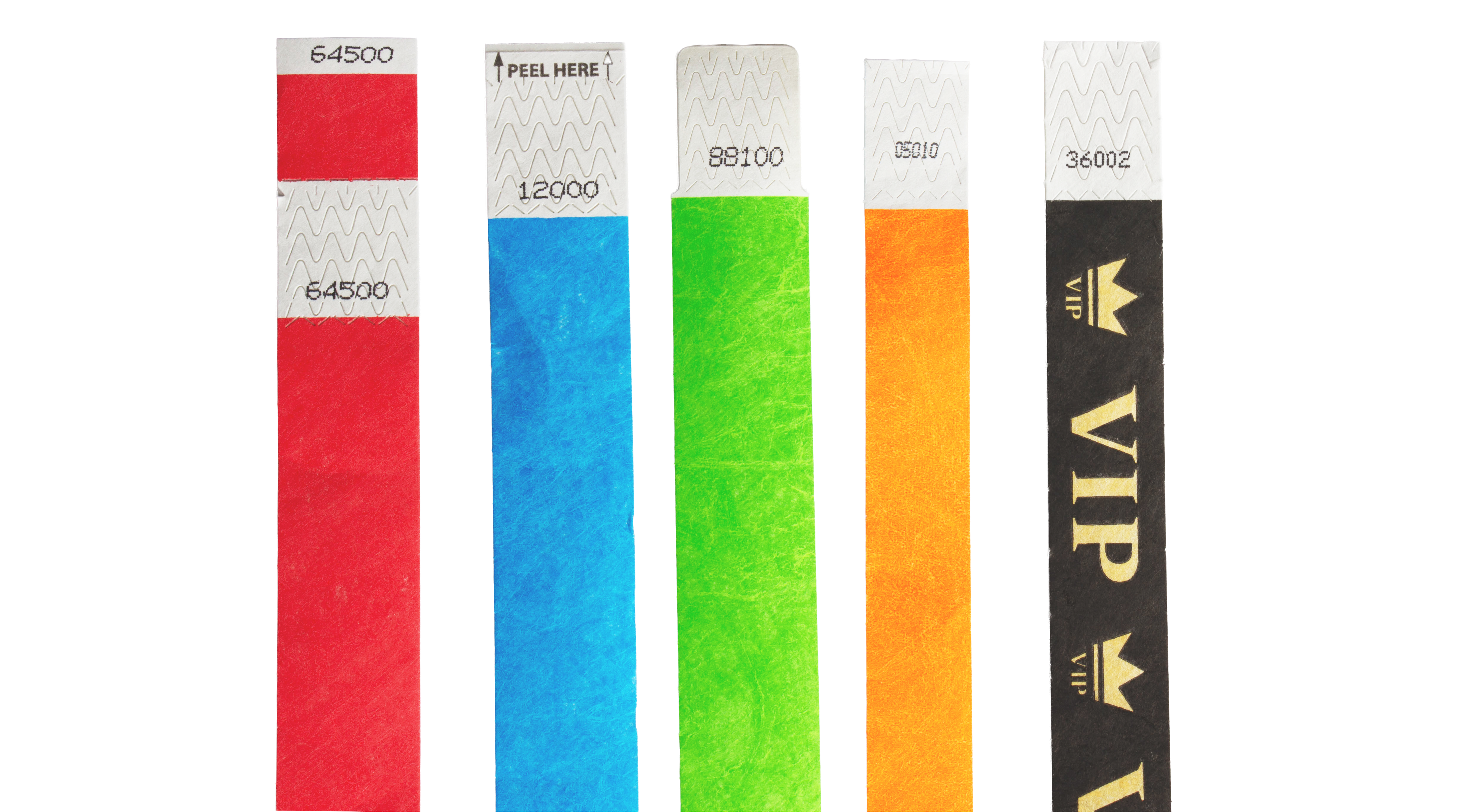 Don't want custom? See our stock Tyvek® wristbands.