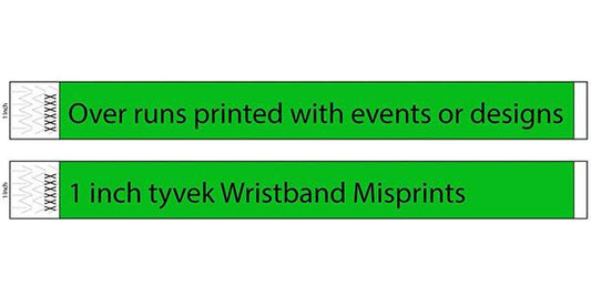 3/4" Tyvek Misprint Wristbands