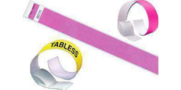 1 inch tabless wristbands