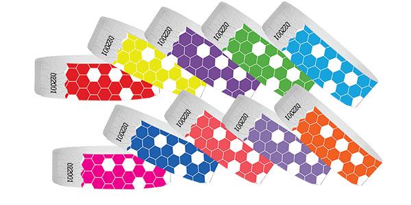 ALL ACCESS Wristbands that are 3/4 inch Tyvek material.