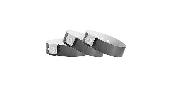 Grey Vinyl Wristband Solid Colors