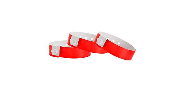 Red Vinyl Wristband Solid Colors